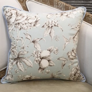 抱枕套-英國純棉家飾布 復古鉛筆觸花果