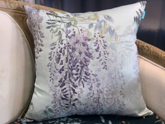 SHihWEier®原創印花抱枕套 現貨 HC1111 紫藤 湖水綠底