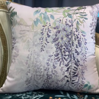 SHihWEier®原創印花抱枕套 現貨 HC1111 紫藤 淺紫底色