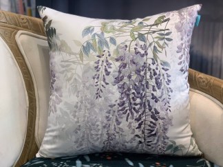 SHihWEier®原創印花抱枕套 現貨 HC1111 紫藤 白底