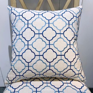 抱枕套 幾何梅格刺繡棉麻 YKK隱形拉鍊