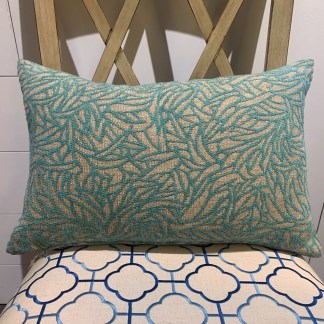 腰枕套 細葉絨沙發布系列 藍綠