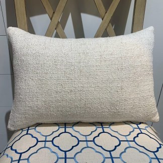 腰枕套 編織沙發布系列-白