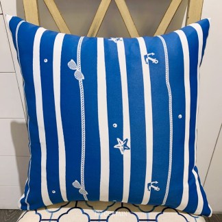 抱枕套 印花 藍白直條 童趣 船錨