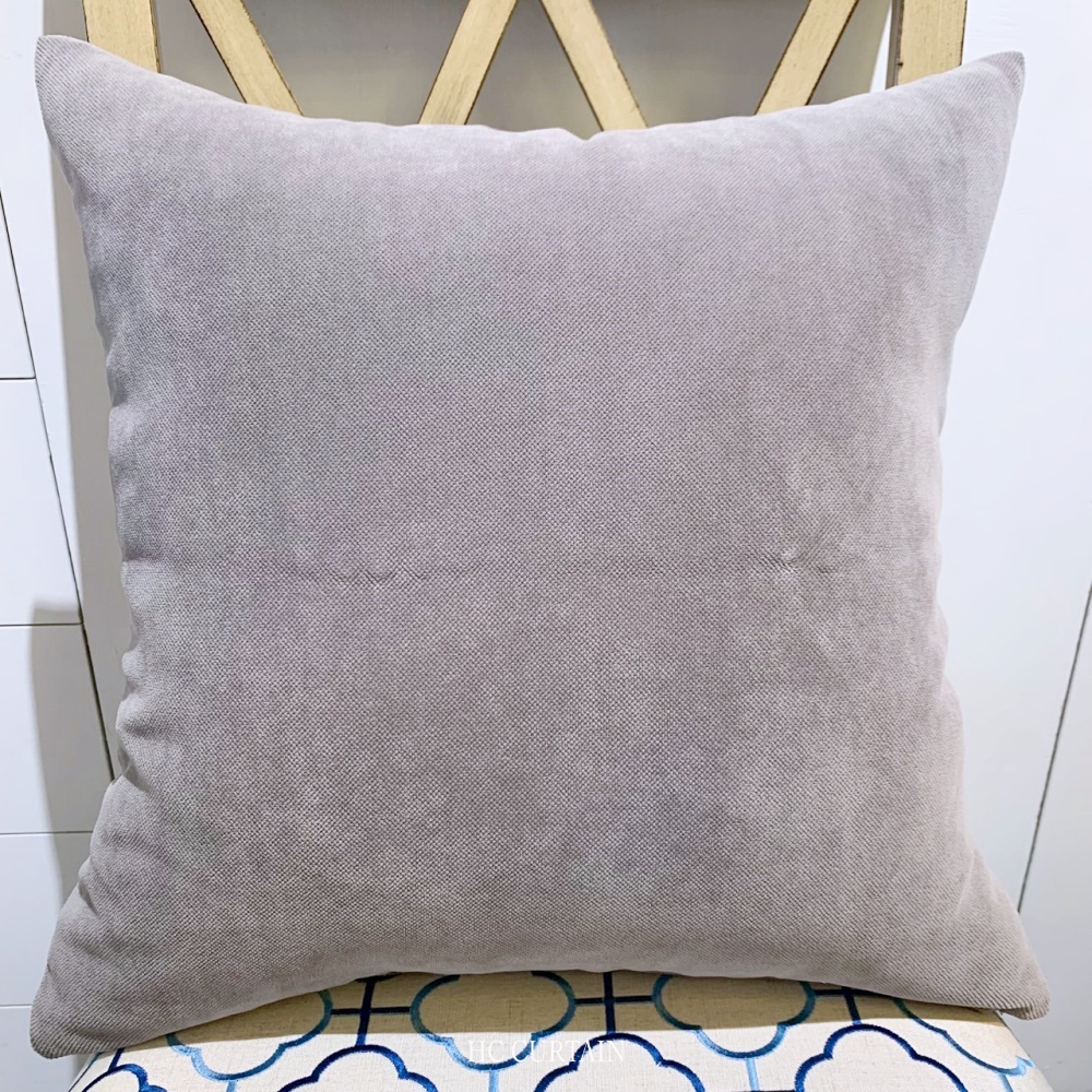 抱枕套 素色沙發絨布 灰