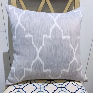 抱枕套 家飾布 印花 摩洛哥格紋 白灰