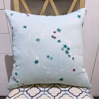 抱枕套 印花家飾布 滿天星碎花 淺藍