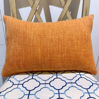 腰枕套 雙色編織沙發布 橘