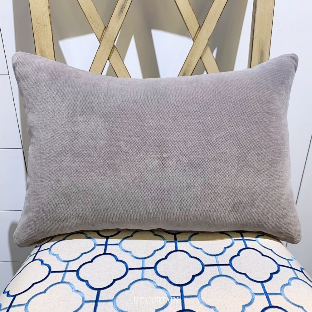 腰枕套 絨布沙發布 灰色