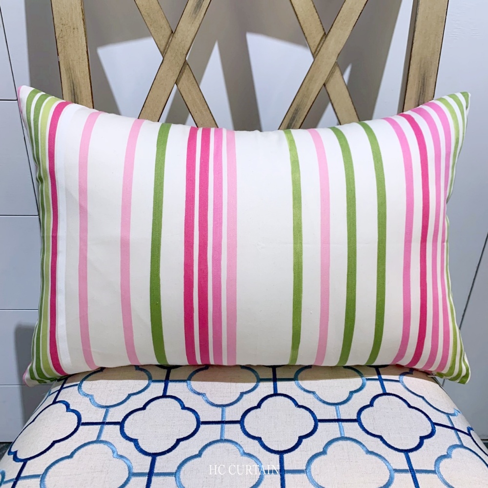 腰枕套(其他size) 英國進口印花純棉 繽紛彩色直條紋