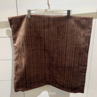抱枕套(其他size) 絨布家飾布 直條 深咖