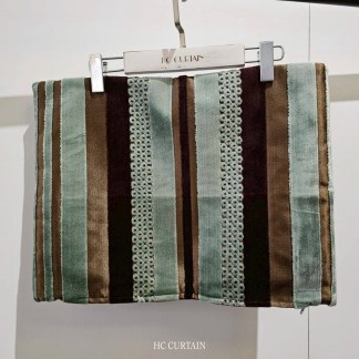 腰枕套(其他size) 絨布家飾布 復古直條 藍綠