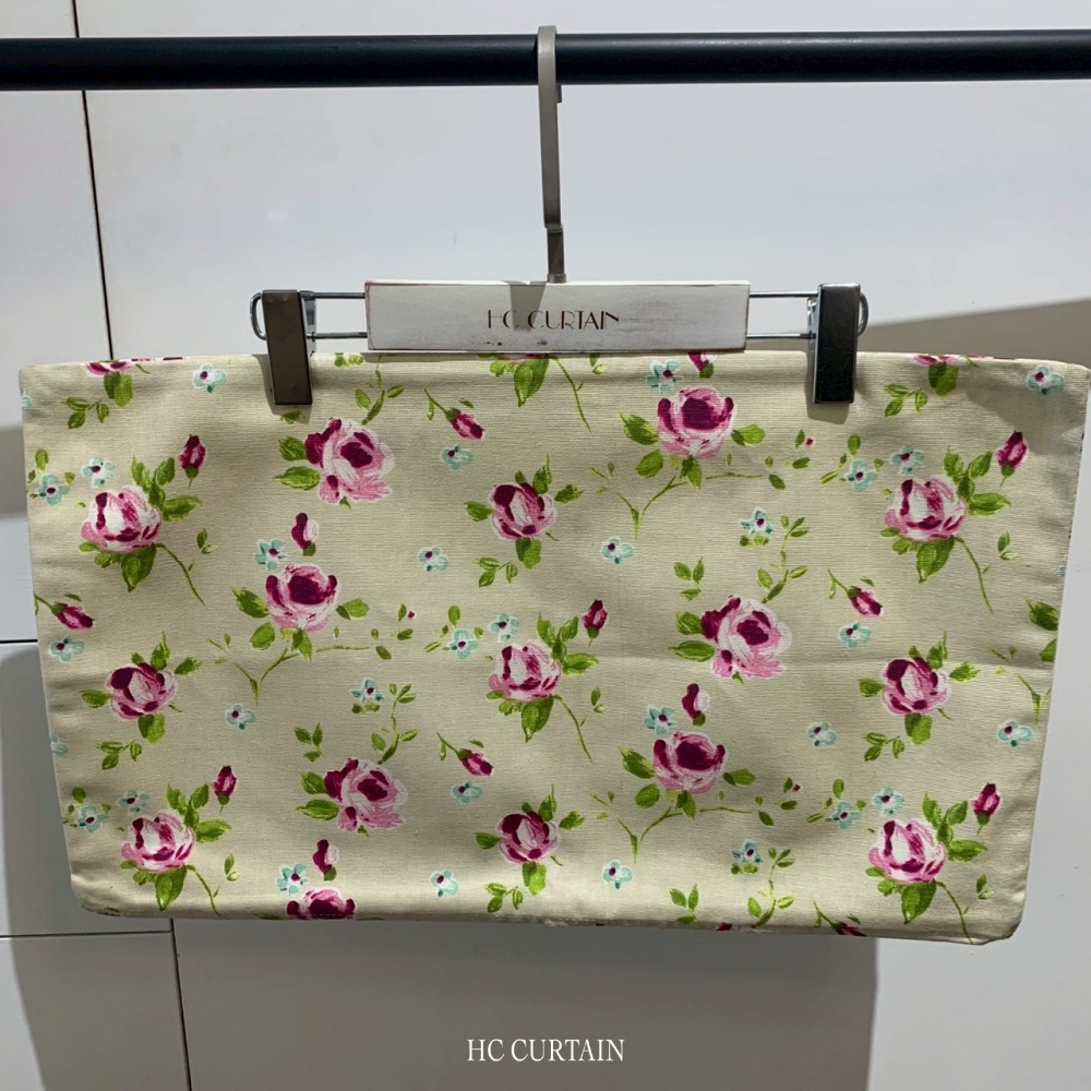 腰枕套(其他size) 英國進口印花純棉 玫瑰花 紫紅