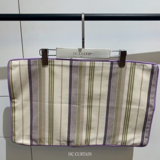 腰枕套(其他size) 英國進口印花純棉 英倫直條 紫