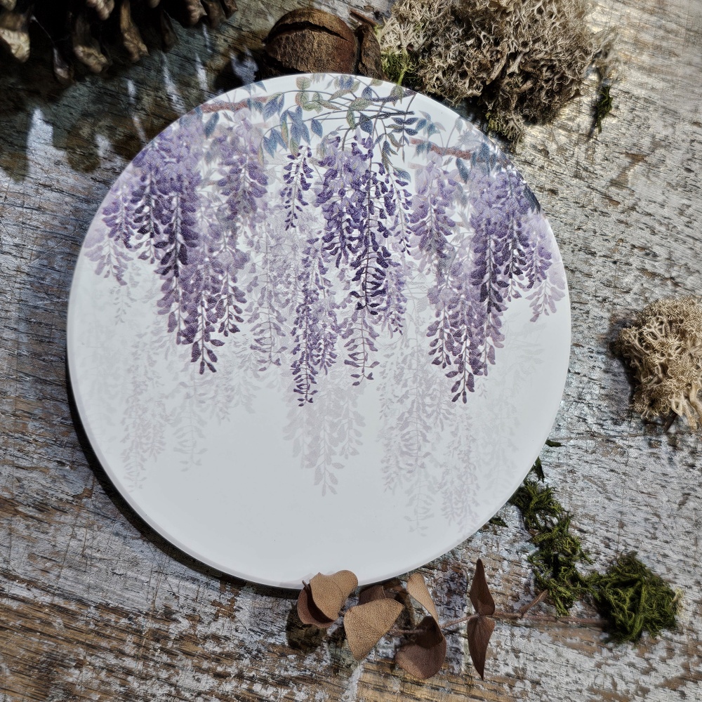 SHihWEier®原創印花 鶯歌陶瓷杯墊 HC1111 紫藤