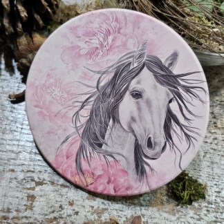 SHihWEier®原創印花 鶯歌陶瓷杯墊 牡丹之御