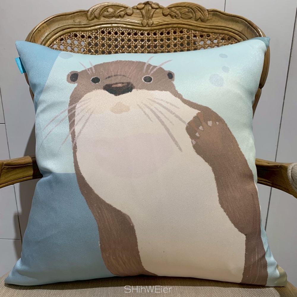 SHihWEier®原創印花抱枕套 現貨 HC6005 歐亞水獺