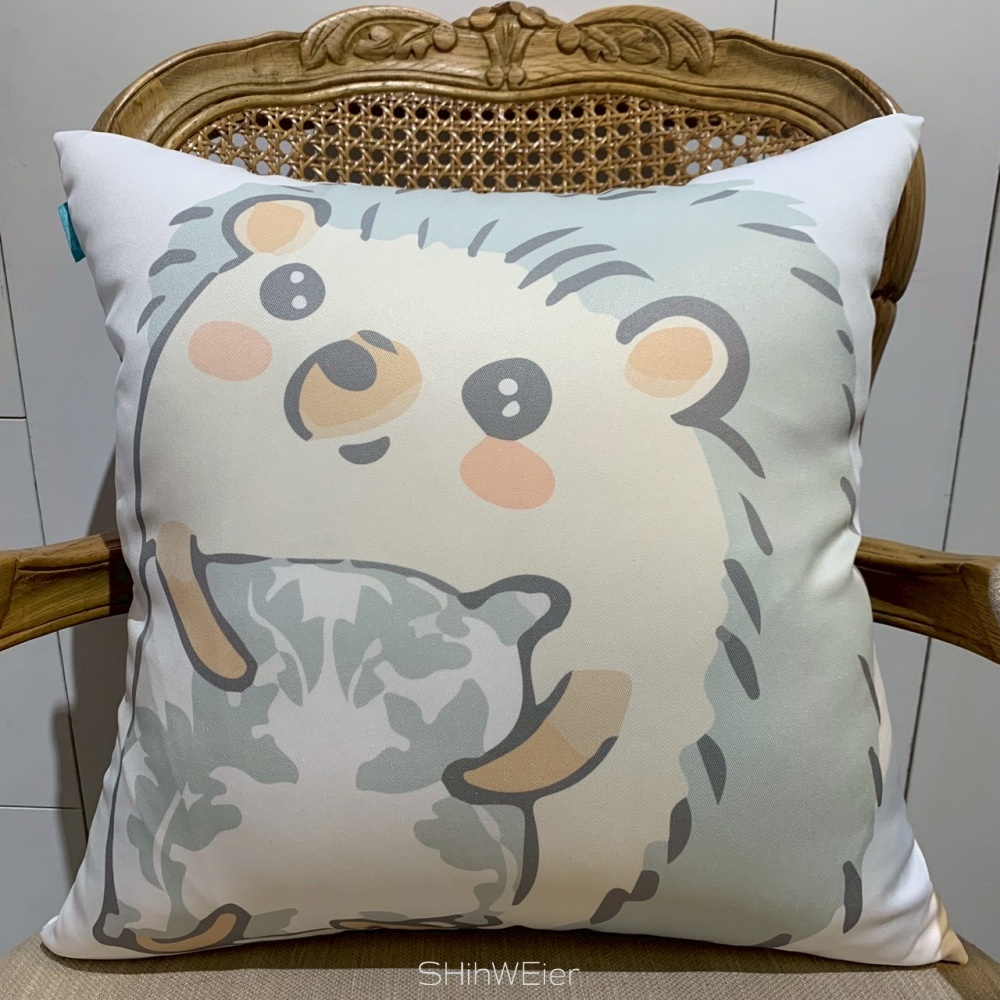 SHihWEier®原創印花抱枕套 現貨 HC1108 大萌萌 雙面不同圖