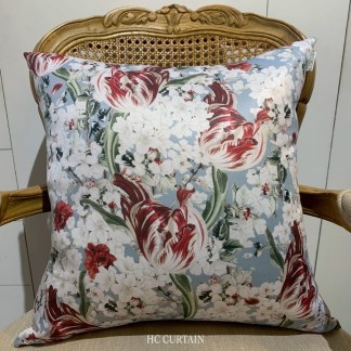 HC印花抱枕套 現貨 HC7006 雲影鬱香 藍底