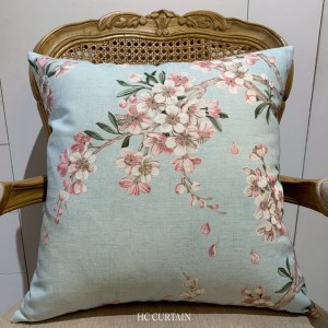 抱枕套 英國進口純棉家飾布 櫻花