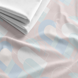 SHihWEier印花布料 HC1117 柔弧粉拱