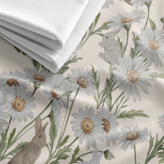 SW原創印花布料 HC1121雛菊與春野兔