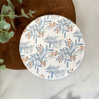 SHihWEier®原創印花 鶯歌陶瓷杯墊 HC1064 花果小花