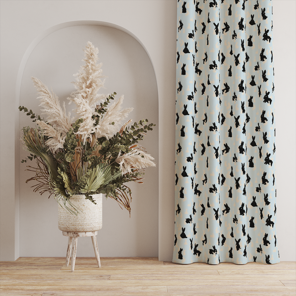 SW原創印花窗簾 HC1120 捉迷兔