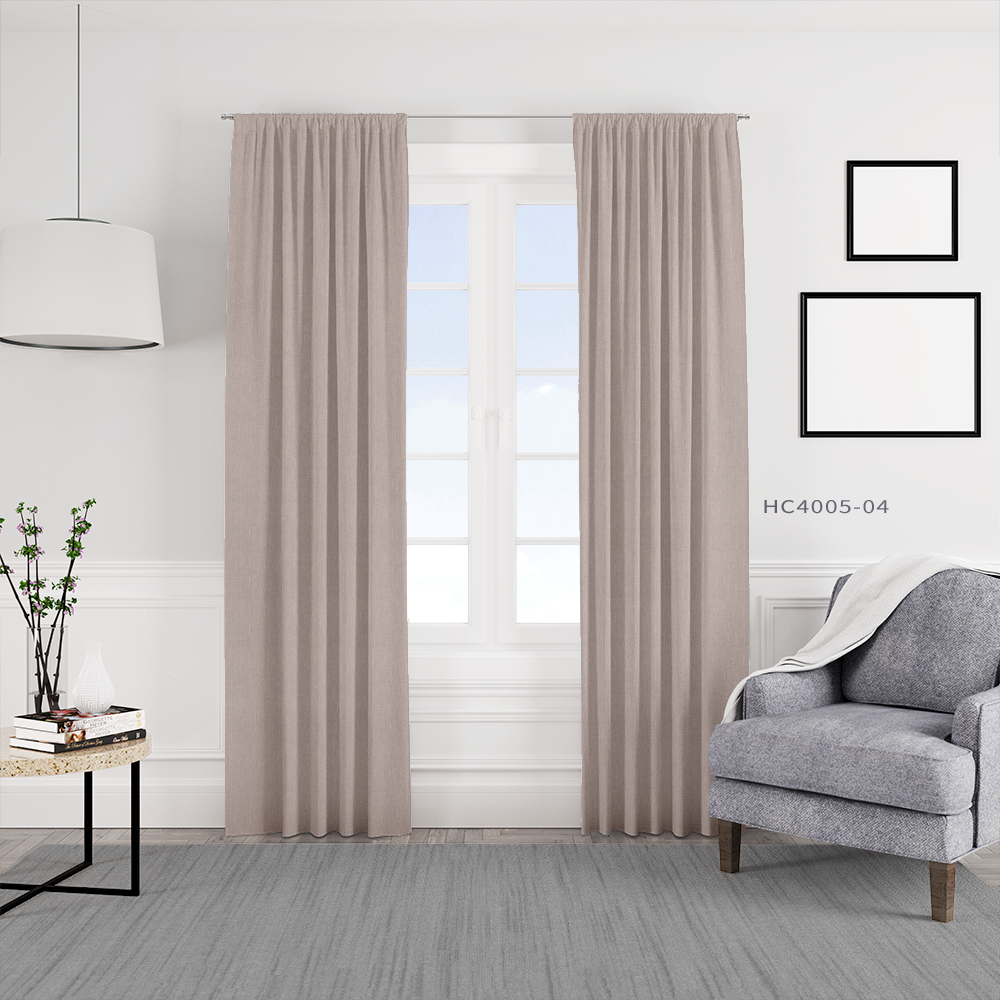 織紋印花窗簾 HC4005 亞麻紋