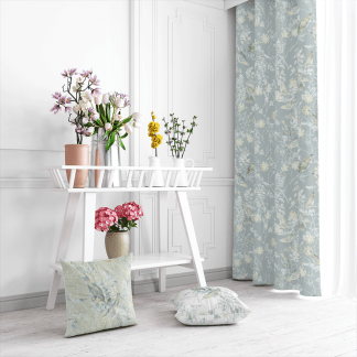 HC印花窗簾 HC7004 Emerald Songbird 翠鳥蔚綠