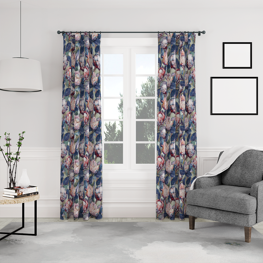 HC印花窗簾 HC7006  Protea 帝王花