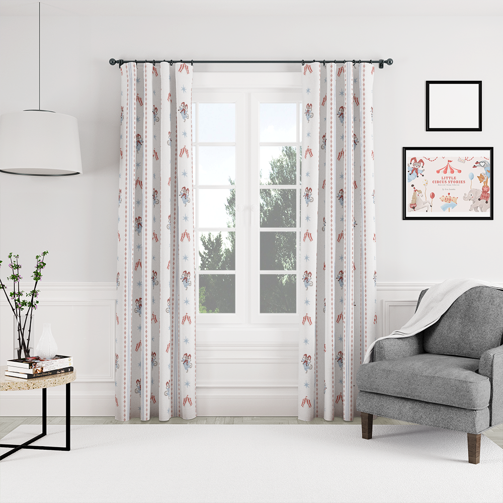 HC印花窗簾 HC7008E 馬戲團系列-星光謝幕