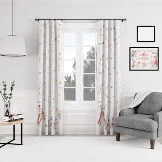 HC印花窗簾 HC7009-MURAL 童夢馬戲團・歡樂遊行