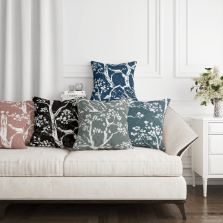 品牌原創印花抱枕套-HC1090 Plum tree snow scene 梅樹雪景