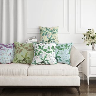 品牌原創印花抱枕套-HC1094 蛙與葉