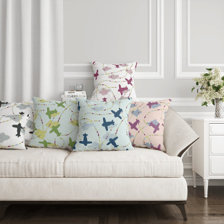 品牌原創印花抱枕-HC1069 	Kid's plane 童趣飛機