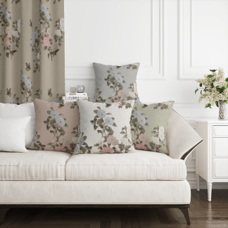 品牌原創印花抱枕套 HC1106 butterfly camellia 蝴蝶山茶花