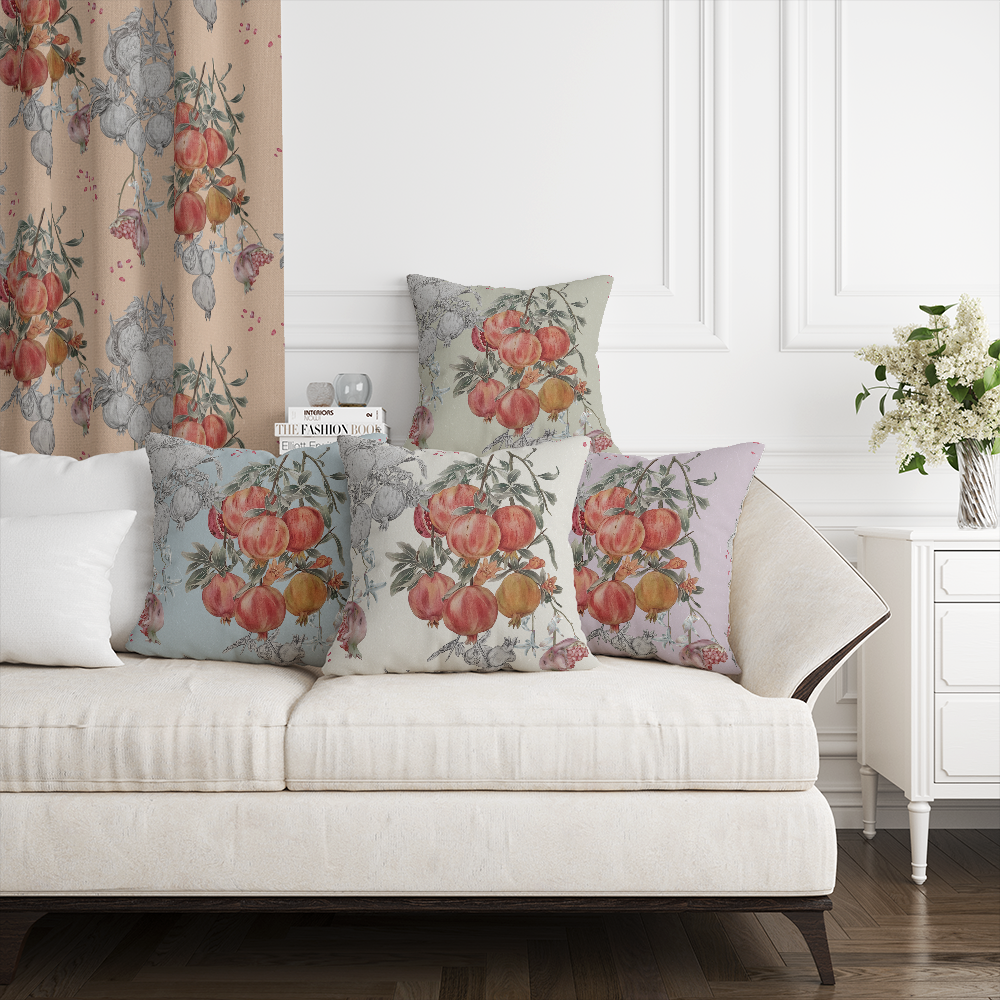 品牌原創印花抱枕套 HC1119 石榴滿籽，福氣滿盈