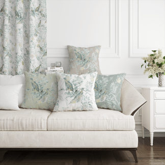 HC印花抱枕套 HC7004 Emerald Songbird 翠鳥蔚綠