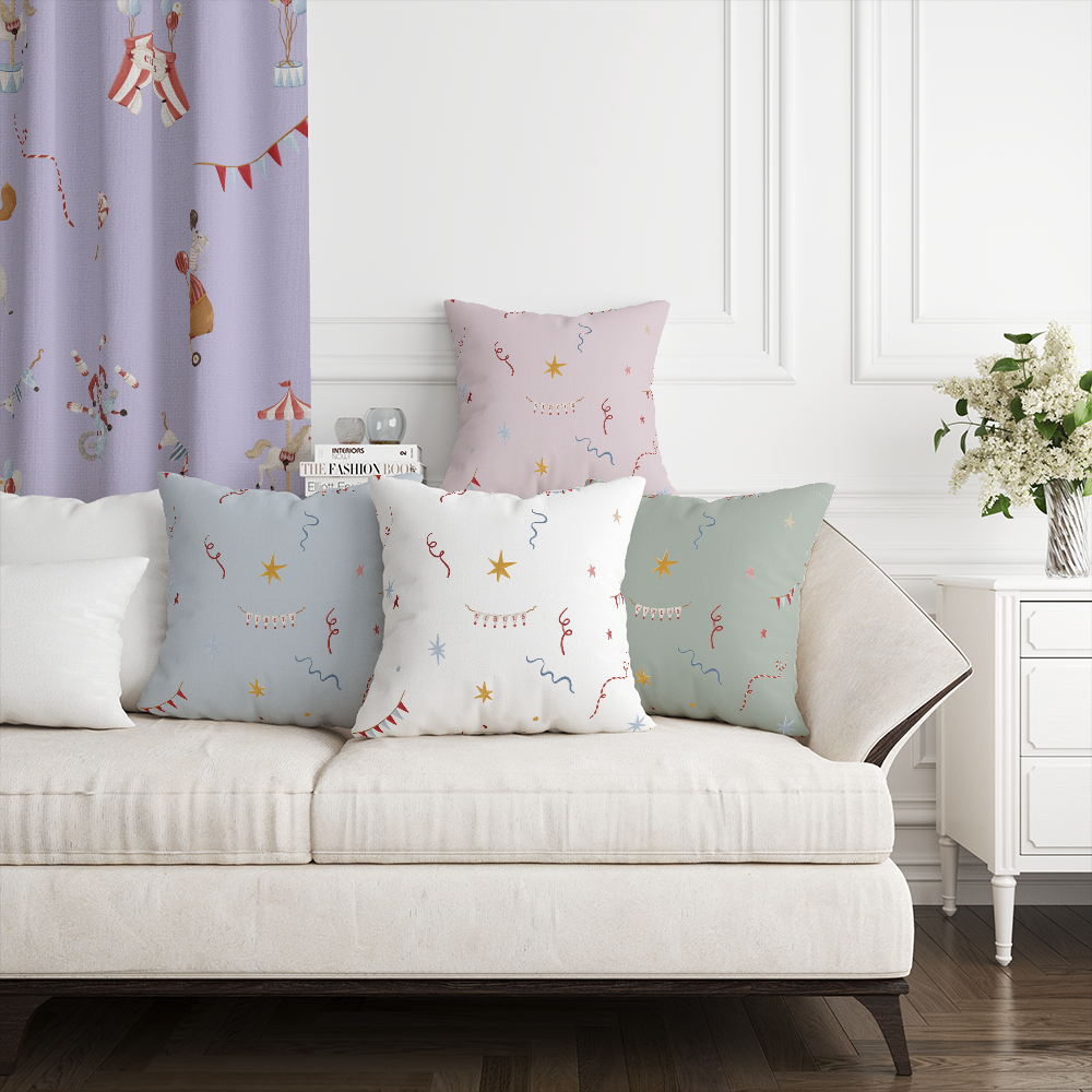 HC印花抱枕套 HC7008B 馬戲團系列-歡樂碎片