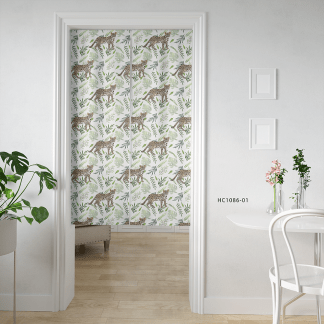 品牌原創印花門簾-HC1086 Taiwan Blue Magpie and Plum Bossom 石虎