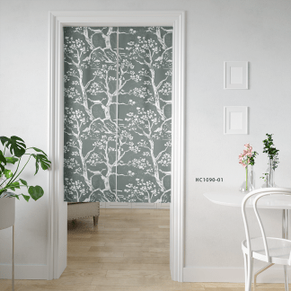 品牌原創印花門簾-HC1090 Plum tree snow scene 梅樹雪景