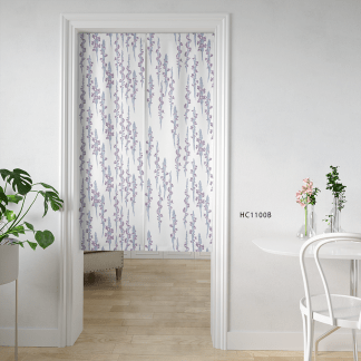品牌原創印花門簾-HC1100 蘭花清明草