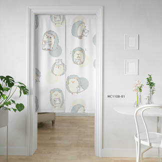 品牌原創印花門簾-HC1108 萌萌刺蝟