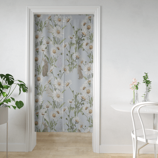 SW原創印花門簾 HC1121雛菊與春野兔