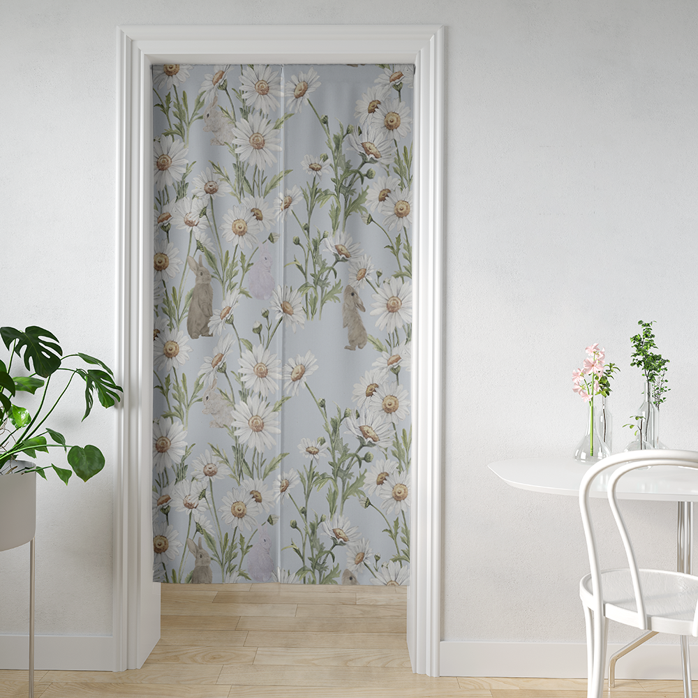 SW原創印花門簾 HC1121雛菊與春野兔