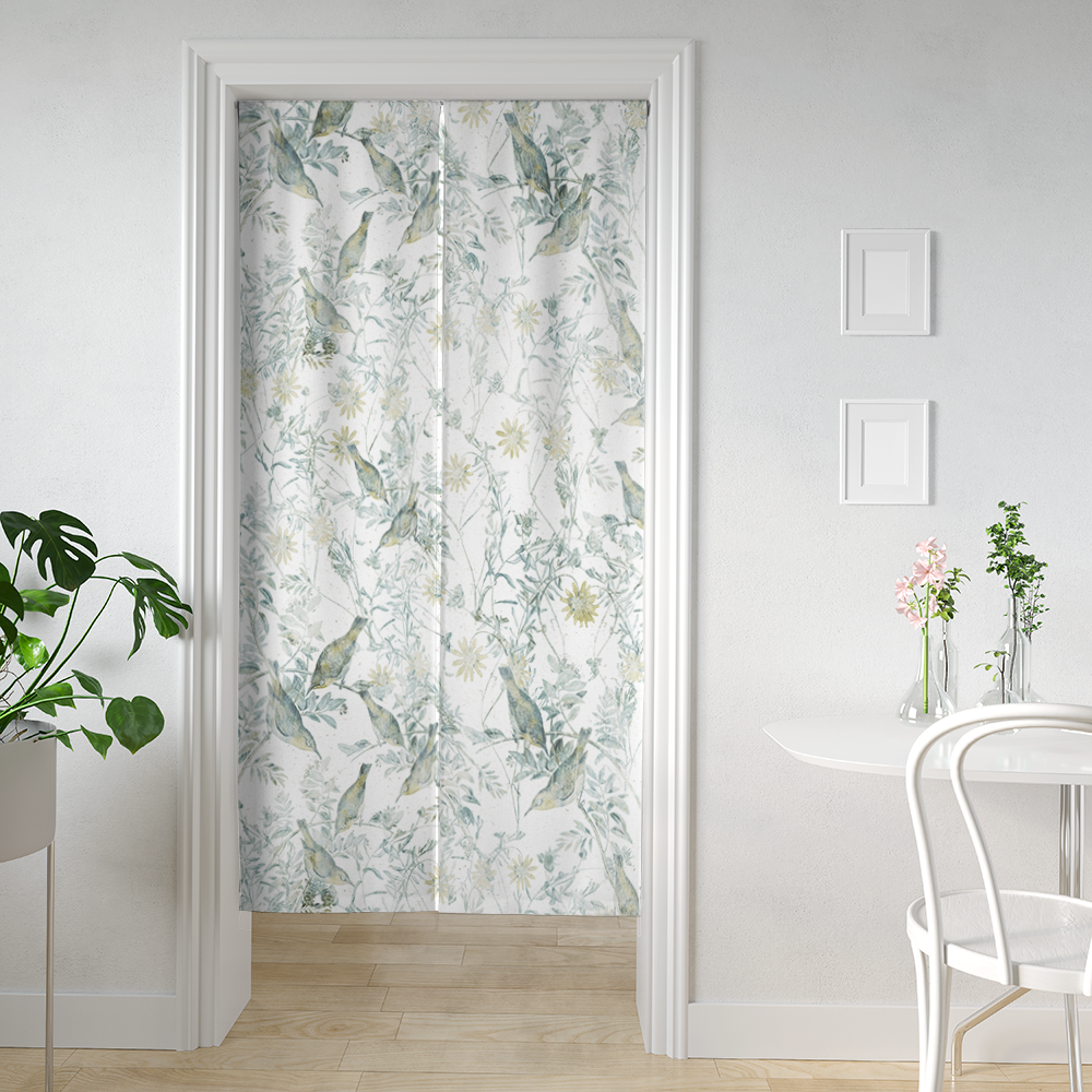 HC印花門簾 HC7004 Emerald Songbird 翠鳥蔚綠