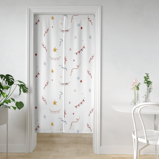 HC印花門簾 HC7008B 馬戲團系列-歡樂碎片