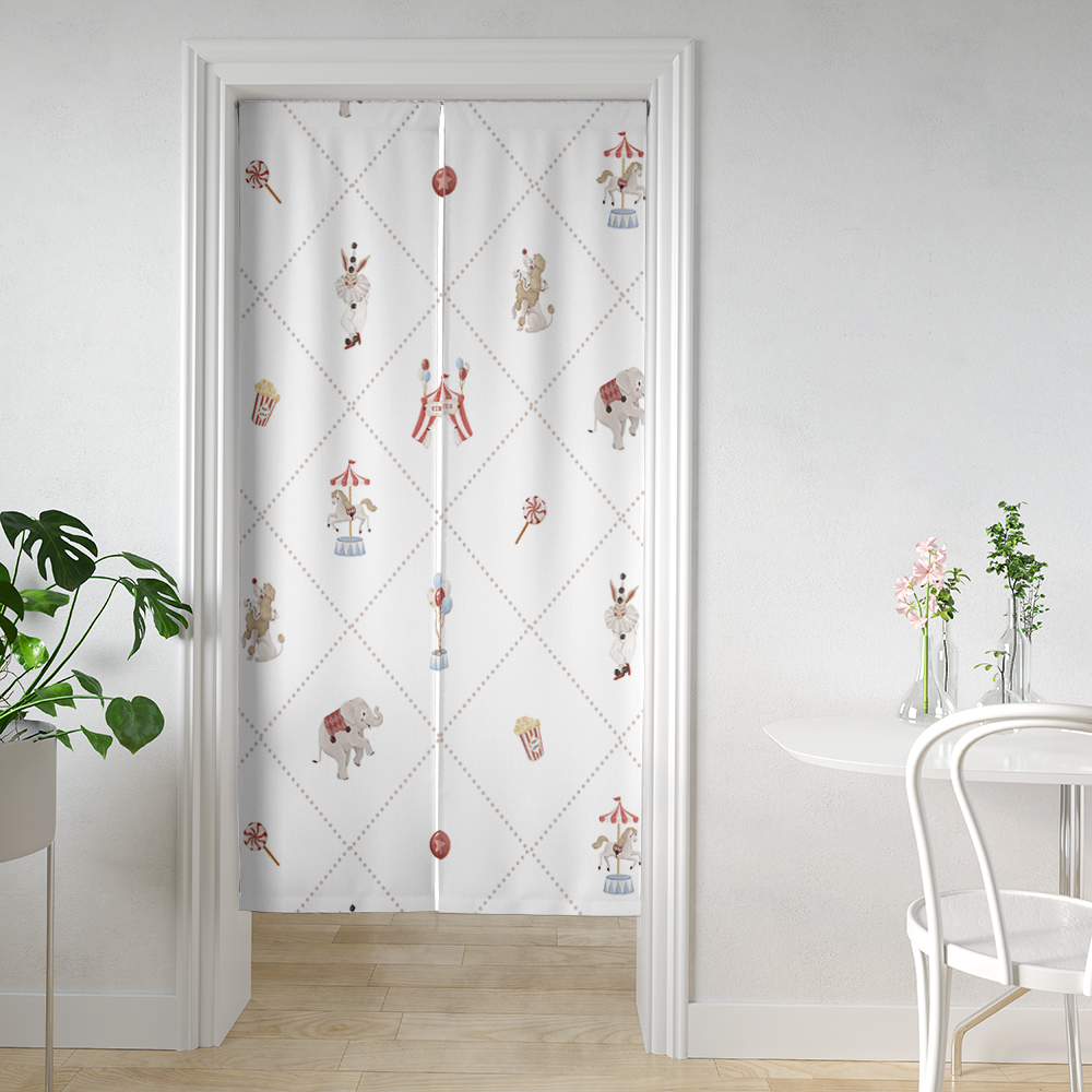 HC印花門簾 HC7008C 馬戲團系列-夢幻幾何