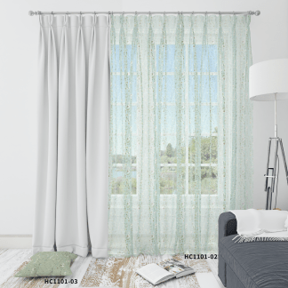 品牌原創印花窗紗 HC1101 Blossoming pearl leaves 朵朵珠葉